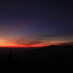 First light of sunrise